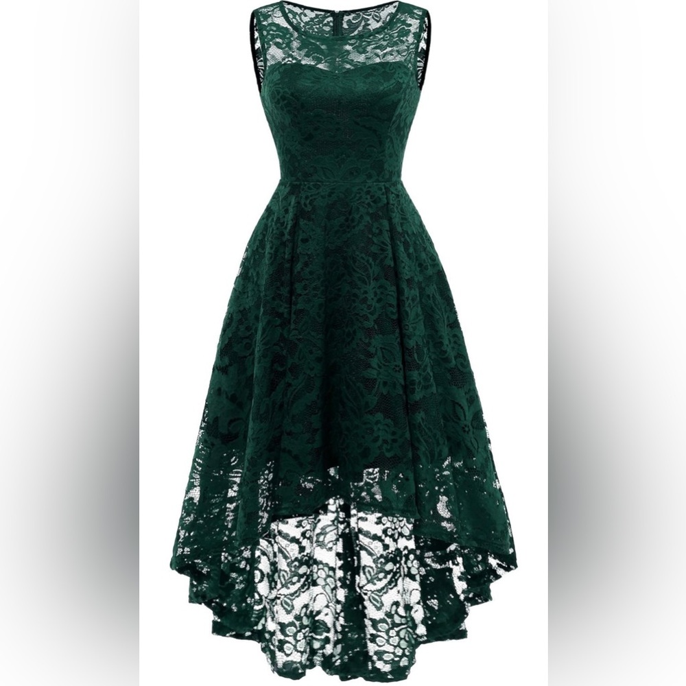 Elegant Green Lace Dress